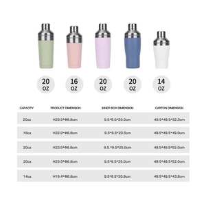 Logo personnalisé 20oz en acier inoxydable <span class=keywords><strong>Martini</strong></span> Cocktail Bar Shaker de qualité alimentaire large bouche gobelet isolé - Product Image 5