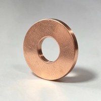 Rondelle en cuivre rouge de 2 mm d'épaisseur ; Anneau d'étanchéité en cuivre recuit de 3 mm M3M75 ; Rondelles plates pour applications d'instrumentation marine