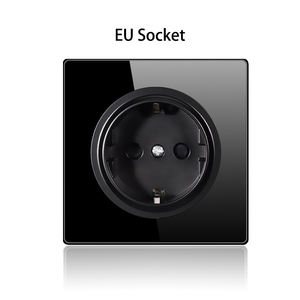 <span class=keywords><strong>Prise</strong></span> de courant murale standard de l'UE <span class=keywords><strong>TV</strong></span> Port satellite <span class=keywords><strong>antenne</strong></span> télévision panneau de verre cristal 250V - Product Image 3