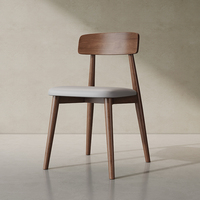 Premium Nordic Dining Chair-Moderner gepolsterter Beistell stuhl aus Walnussholz für Büro, Arbeits zimmer, Küche und Schlafzimmer