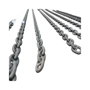 Atacado preço de fábrica Preto Pintado Stud Link Anchor Chain aço carbono âncora cadeia