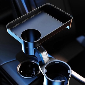 Nampan Tempat Minuman Mobil Multifungsi, Meja Makan Tempat Cangkir <span class=keywords><strong>Burger</strong></span> Kopi Berputar 360 Derajat - Product Image 1