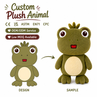 Jouet en peluche grenouille personnalisé OEM ODM, design sur mesure, grenouille en peluche verte, grenouille en peluche rembourrée, grenouille en peluche mignonne