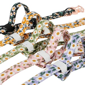 Tanpopo özel Logo köpek tasması ayarlanabilir dayanıklı pamuklu kumaş papyon lüks altın Metal toka Pet yaka malzemeleri - Product Image 6