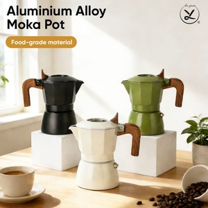 Aluminum Alloy Moka Pot Espresso Maker Classic Italian Stovetop Coffeemaker for Home Kitchen Outdoor Use - Product Image 1