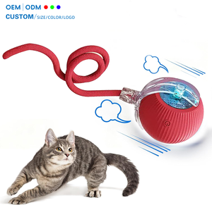 Palla intelligente con rotolamento automatico per tappeti - 360 °   Giocattolo per animali domestici a movimento casuale con sensore tattile per gatti e cani di piccola taglia - Product Image 1