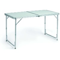 Table pliante de ménage super légère Alu. Pieds réglables en hauteur pour dîner en plein air BBQ Camping Table & Chair Set