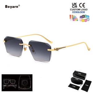 <span class=keywords><strong>Gafas</strong></span> de Sol Boyarn March con Grabado de Logotipo Personalizado Disponible, Nuevo Modelo sin Montura, Protección UV400, <span class=keywords><strong>Gafas</strong></span> de Sol Metálicas con Corte de Diamante - Product Image 2