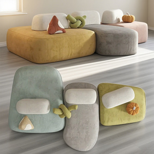 Conjunto de Sofás Modulares de Diseño Moderno Personalizado con Esponja de Alta Densidad, Multifuncional, Sin Estructura - Product Image 3