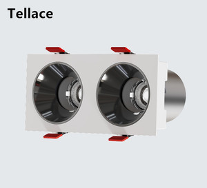 TELLACE Haute Qualité Luminosité Blanc Noir Maison Hôtel Bureau En Aluminium Moulé Sous Pression Encastré Plafond Grille 20W Led <span class=keywords><strong>Spot</strong></span> Down Light - Product Image 1