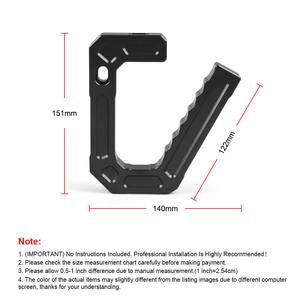 Manijas de Puerta y Ventana Interiores de Aluminio Compatibles con Jeep Wrangler 07-18 JK, Manijas Delanteras para Autos Modificados - Product Image 3