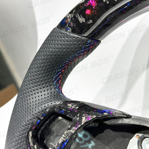 Volantes LED de fibra de carbono forjada en azul y morado para <span class=keywords><strong>BMW</strong></span> E92 E93 E82 E88 E89 320i 325i 330i 335i 328i Serie 3 sin levas de cambio - Product Image 5