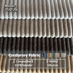 <span class=keywords><strong>Tissu</strong></span> d'ameublement en velours côtelé tricoté en polyester de style luxe <span class=keywords><strong>moderne</strong></span> pour canapé, respirant, résistant à l'usure, facile à nettoyer - Product Image 5