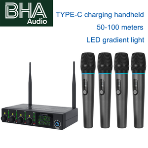 <span class=keywords><strong>Microfono</strong></span> Wireless BHA U-068 da Uno <span class=keywords><strong>a</strong></span> Quattro Canali per KTV, Palco, Conferenze, Karaoke Domestico, Ricaricabile, LED, Portatile, Prezzo all'Ingrosso di Fabbrica, LOGO OEM - Product Image 1