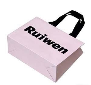 Bolsas de Papel de Lujo Personalizadas al por Mayor con Asa de Listón, Bolsas de Regalo Rosas con su Propio Logotipo - Product Image 2
