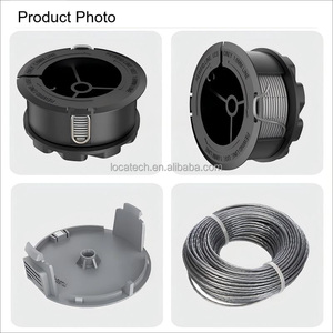 Bobine de coupe 3 pièces avec capuchon/couvercle 1600A01R5J pour tondeuse à gazon Bosch Universal GrassCut 18 Series 18-26 18-260, accessoires 88x32mm 36g - Product Image 3