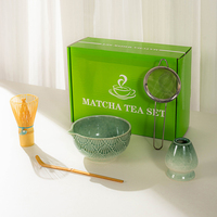Ensembles de thé et café, accessoires, ensemble de thé matcha de qualité cérémonielle, fouet à matcha en bambou, bol à matcha en céramique, kit d'outils pour la préparation du matcha