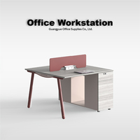 Module de poste de travail double modulaire avec accès électrique intégré et configurations multi-utilisateurs extensibles