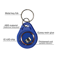 Programmateur de porte-clés RFID, porte-clés intelligent avec puce intelligente, étanche en ABS, pour contrôle d'accès aux portes, paiement à l'hôtel