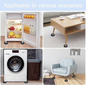 4 pièces Patins anti-vibration en caoutchouc, pieds antidérapants silencieux, rehausseurs pour <span class=keywords><strong>machine</strong></span> <span class=keywords><strong>à</strong></span> <span class=keywords><strong>laver</strong></span>, amortisseurs de support, patins antidérapants - Product Image 5