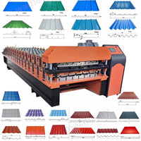 Machine de formage de tuiles en Aluzinc ondulé pour toiture à poutrelles trapézoïdales, machine de formage de panneaux de construction en métal IBR CNC à haute productivité