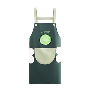 Delantal de Cocina Impermeable y Resistente al Aceite para Mujer, Material de PVC, Uso Diario, Delantal con Tirantes de Estilo Coreano - Product Image 3