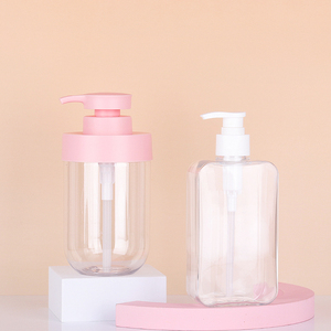 500ml 300ml 200ml kích thước rõ ràng Chai nhựa PET mỹ phẩm với dầu gội bơm cho cơ thể rửa hoặc dầu gội đóng gói - Product Image 3