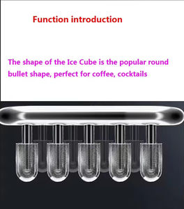 เครื่องทำน้ำแข็ง 24 ชม. เครื่องทำน้ำแข็งไฟฟ้าแบบพกพา เหมาะสำหรับใช้ในบ้าน/ห้องครัว/สำนักงาน/บาร์ - Product Image 6