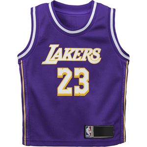 Los Angeles Lakers <span class=keywords><strong>LeBron</strong></span> James 23 Camiseta morada para niños Ropa de baloncesto para niños Cuello redondo Transpirable - Product Image 2
