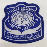 Lettres de broderie tissées personnalisées et logo pour uniformes scolaires insigne patch tissé coudre sur fer sur patch