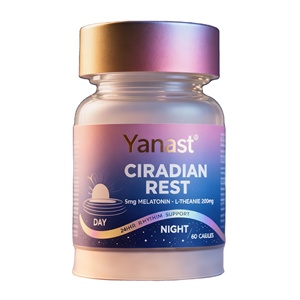 แคปซูล OEM Vegan 5-HTP L-Theanine GABA เมลาโทนิน ช่วยปรับปรุงคุณภาพการนอนหลับ ช่วยให้นอนหลับง่ายขึ้น ออร์แกนิค สำหรับผู้ใหญ่ - Product Image 1