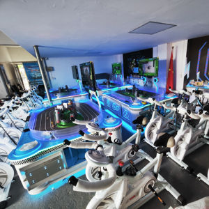 Jeu <span class=keywords><strong>d</strong></span>'arcade <span class=keywords><strong>de</strong></span> course cycliste interactif Konghui Leisure AR Sandbox, 4 joueurs, fonctionnement à pièces, jeu <span class=keywords><strong>d</strong></span>'arcade <span class=keywords><strong>de</strong></span> course cycliste à vendre - Product Image 4