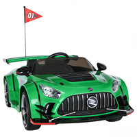 Voiture de course électrique pour enfants de 2 à 7 ans, alimentée par batterie, en plastique, capable de faire des dérapages, avec lumières arrière, musique et fonctions de puissance