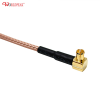 Câble coaxial RF MCX mâle à angle droit 75 ohms pour câble coaxial flexible RG179, faible atténuation, transmission de signal stable