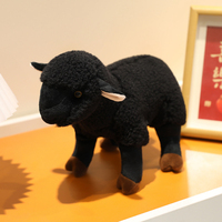 Nouveau lever du soleil sur mesure mignon doux en peluche Simulation mouton/chèvre porte-clés petite peluche Animal sauvage poupée PP coton maille OPP sac