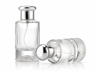 Flacons de parfum en verre transparent de 25 ml, 50 ml, 100 ml avec vaporisateur à pompe argenté, emballage de luxe pour parfum vide