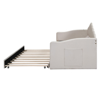 Canapé-lit multifonctionnel rétractable convertible double pour la maison, avec lit gigogne coulissant intégré