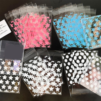 Porte-cartes photo Kpop transparent personnalisé en forme d'étoile, sac OPP auto-adhésif, anti-rayures, emballage de protection pour cartes, sacs cadeaux tendance en PE