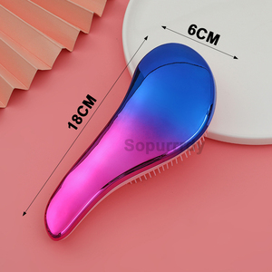 Peigne démêlant personnalisé avec logo pour cheveux bouclés, épais, raides, naturels, brosse démêlante douce, brosse de massage pour femmes et enfants - Product Image 2