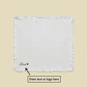 Couverture en dentelle pour bébé, personnalisation par broderie, possibilité de personnaliser les noms de bébé et d'enfants, anniversaires, dates importantes - Product Image 3