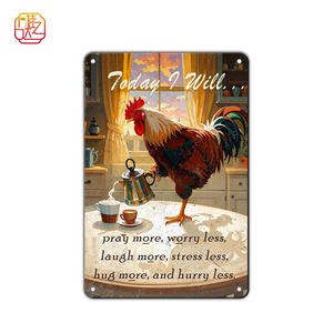 <span class=keywords><strong>Plaque</strong></span> en aluminium décorative pour <span class=keywords><strong>cuisine</strong></span>, motif coq, 12x8 pouces, convient pour la maison, la <span class=keywords><strong>cuisine</strong></span>, le bureau, le café, la zone café - Product Image 1