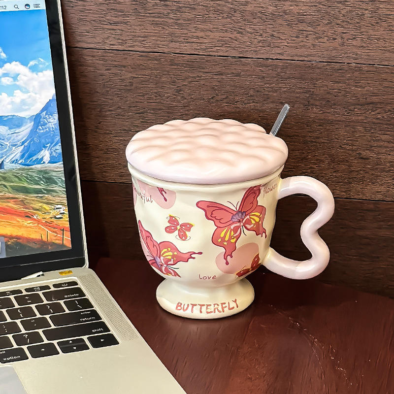 Papillon rose [cuillère à couvercle]