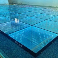 Fournitures de fête, piste de danse vidéo LED, verre transparent
