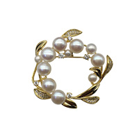 Broche en perles d'eau douce naturelles pour femme, pince à foulard multi-perles, accessoires de mode tendance TikTok