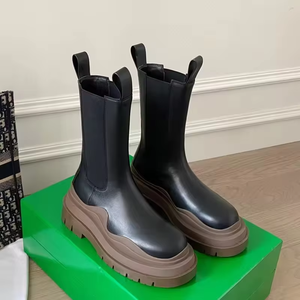 Chaussures de créateur tendance en cuir à talon, bottines pour femmes, nouvelle collection 2025, européennes, pour femmes sexy, en microfibre, pointures 35-45 # - Product Image 5