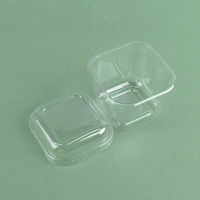 Vente directe d'usine de gobelets à dessert carrés transparents jetables en PP/PE, diamètre 90 mm, 200 ml
