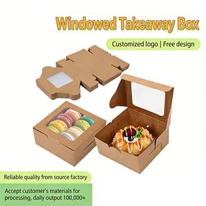 Caja de Comida Kraft Desechable Personalizada con Logotipo Impreso para Llevar, Caja para Catering, Restaurante - Product Image 3