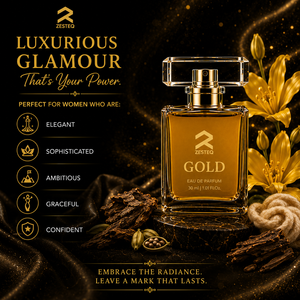 น้ำหอม Zesteq Gold สำหรับผู้หญิง 30 มล. โอ เดอ ปาร์ฟูม กลิ่นอู๊ด วู้ด มัสก์ แคชเมียร์ ยิลังยิลัง หอมติดทนนาน น้ำหอมหรูหรา - Product Image 4