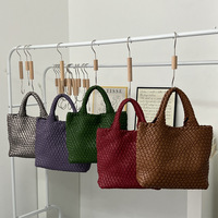 Sac fourre-tout pliable tissé à la main au design polyvalent et original, grande capacité, pour usage quotidien féminin