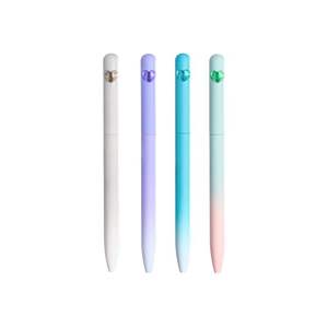 Nouveau <span class=keywords><strong>stylo</strong></span> gel torsadé de couleur dégradée en plastique doux au toucher avec coeur brillant largeur d'écriture de 0.5mm - Product Image 1